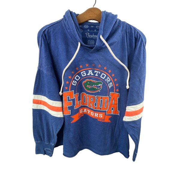 Pressbox Florida Gators Hooded Sweatshirt Size Medium Blue Cotton Poly Blend - Picture 1 of 6